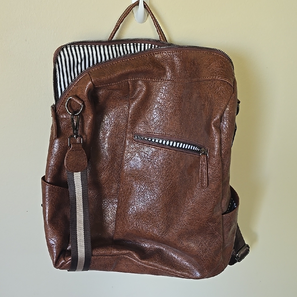 Faux Leather Backpack